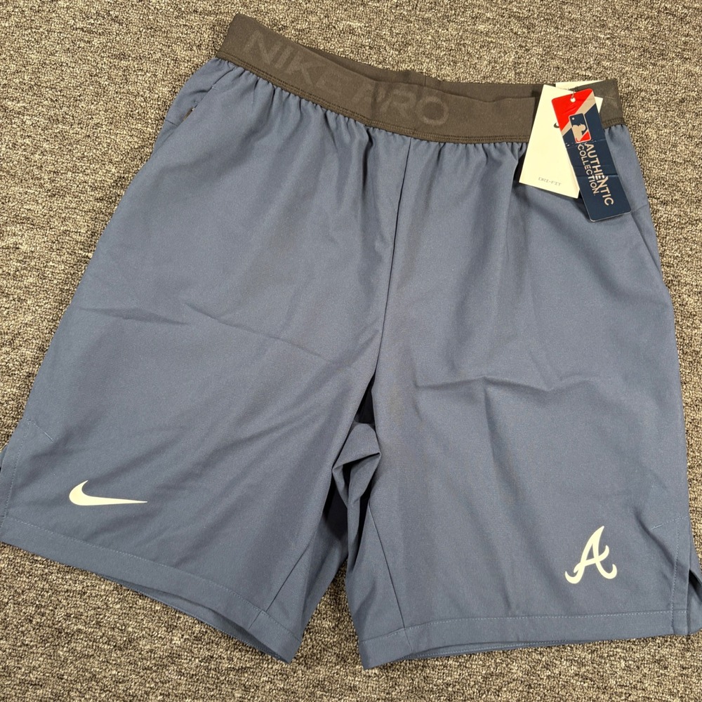 Nike Shorts Mens Medium Blue Atlanta Braves MLB Nike Pro Authentic NEW